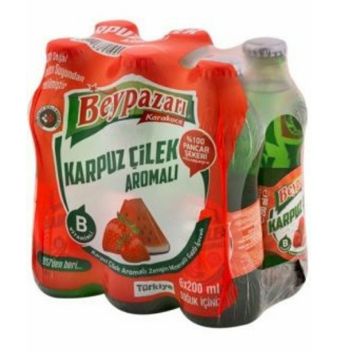 Beypazarı Karpuz Çilek Soda 6X200 ml. (meyveli soda). ürün görseli
