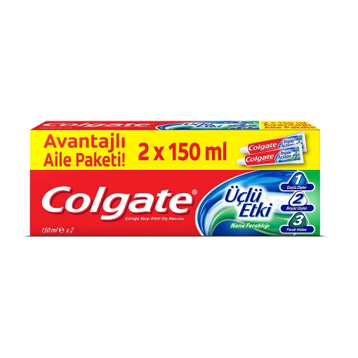 Colgate Diş Macunu Üçlü Etki 2x125ml Avantajlı Aile. ürün görseli