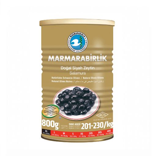 Marmarabirlik Siyah Zeytin Mega 800 Gr. Tnk. 201-230. ürün görseli