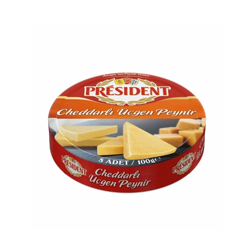 President Üçgen Peynir Çedarlı 100 Gr. ( cheddar ). ürün görseli