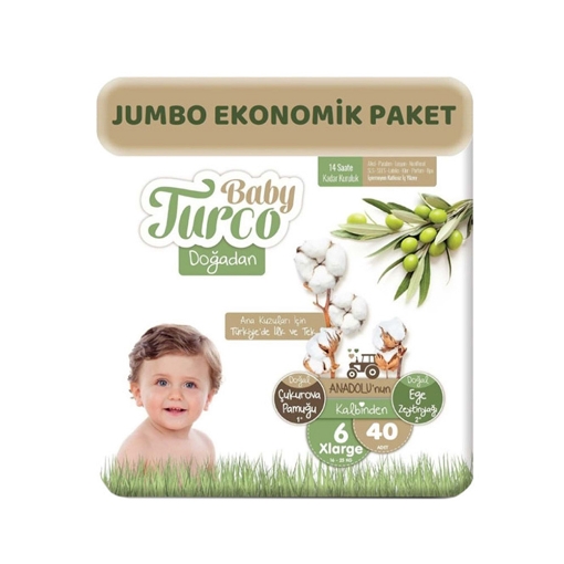 Baby Turco Doğadan Hesaplı Pk. X-Large 40'lı (6). ürün görseli