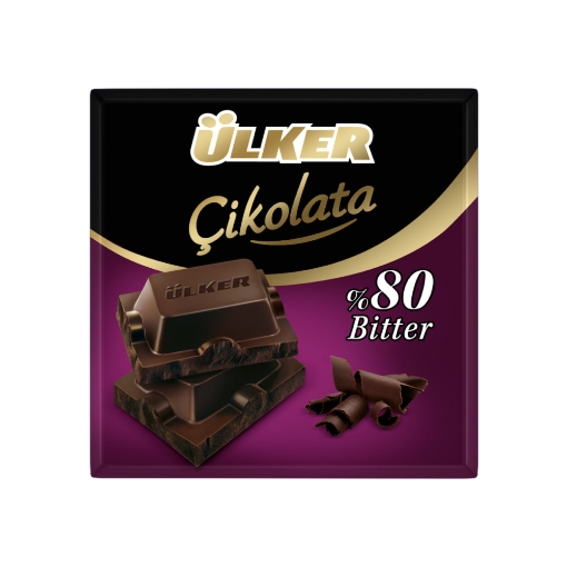 Ülker Bitter %80 kare Çikolata 60 Gr.. ürün görseli