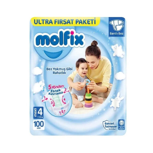 Molfix Ultra Fırsat Paketi Maxi 100'lü Bebek Bezi (4). ürün görseli