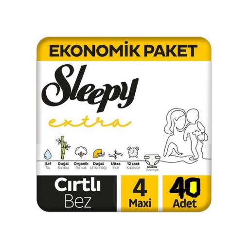 Sleepy Bebek Bezi Extra 2'li Jumbo Maxi 40'lı (4). ürün görseli