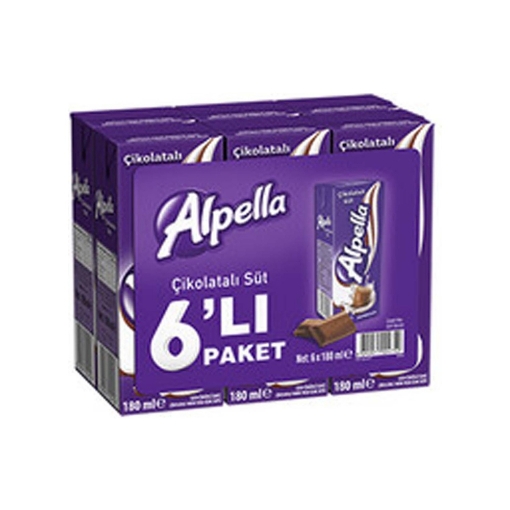 Alpimilk Çikolatalı Süt 6x180 Ml.. ürün görseli
