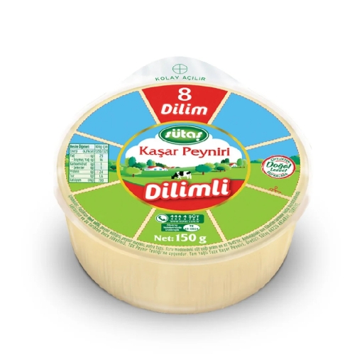 Sütaş Kaşar Peyniri 8 Dilim 150 Gr.. ürün görseli