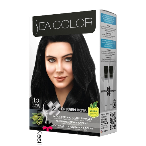 Sea Color Kit Saç Boyası Siyah 1.0. ürün görseli