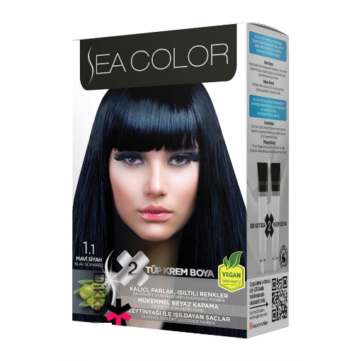 Sea Color Kit Saç Boyası 1.1 Mavi Siyah. ürün görseli