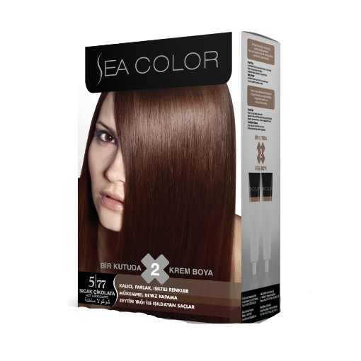 Sea Color Kit Saç Boyası Sıcak Çikolata 5.77. ürün görseli