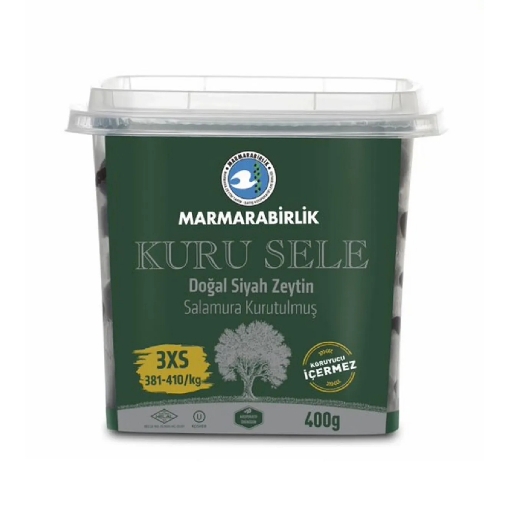 Marmarabirlik Siyah Zeytin Kuru Sele 400 Gr. (381-410). ürün görseli