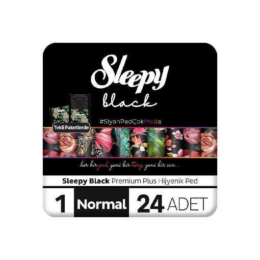 Sleepy Hijyenik Ped Black Süper Eko Normal 24'lü. ürün görseli