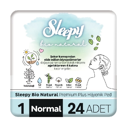 Sleepy Hijyenik Ped Bio Natural Super Eko Normal 24'lü. ürün görseli