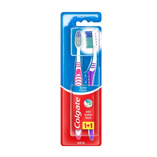 Colgate Diş Fırçası Extra Clean 1+1 Med. ürün görseli