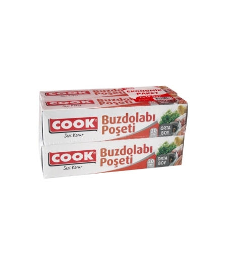 Cook Buzdolabı Poşeti 3+1 Orta 20'li. ürün görseli
