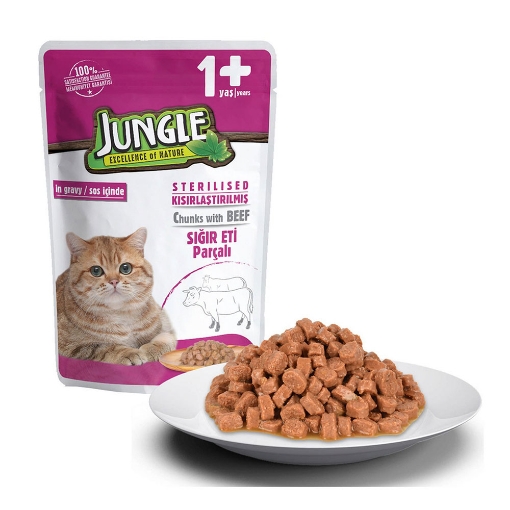 Jungle Kısır Kedi Pouch Dana Etli 100 Gr.. ürün görseli