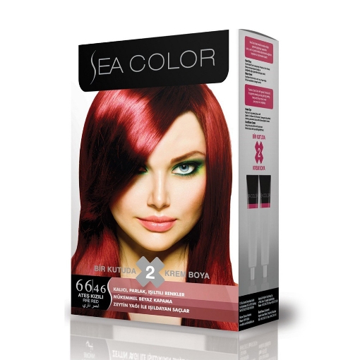 Sea Color Kit Saç Boyası Ateş Kızılı 66.46. ürün görseli