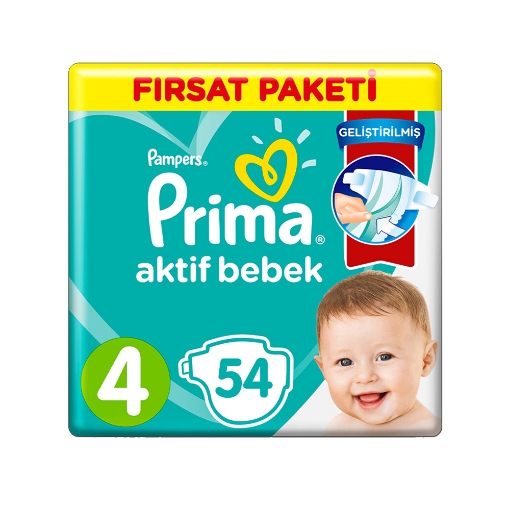Prima Aktif Bebek Bezi Maxi 54'lü (4). ürün görseli