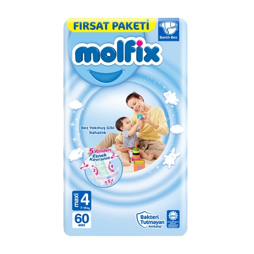 Molfix Bebek Bezi Fırsat Paketi Maxi 60'lı (4). ürün görseli