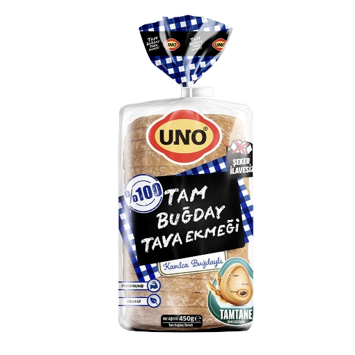 Uno %100 Tam Buğday Tava Ekmeği 450 Gr.. ürün görseli