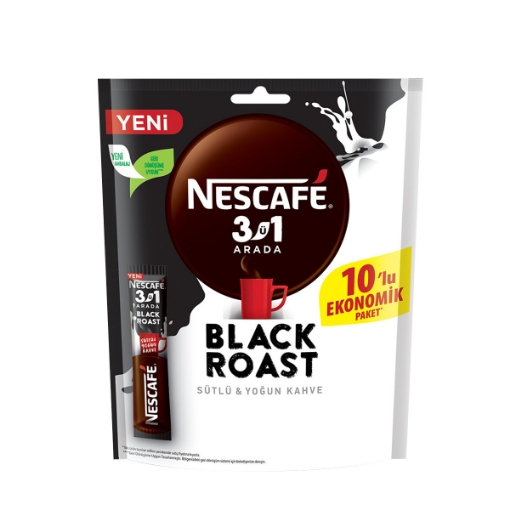 Nescafe 3U1 Arada Black Roast 10'lu 15 Gr.. ürün görseli