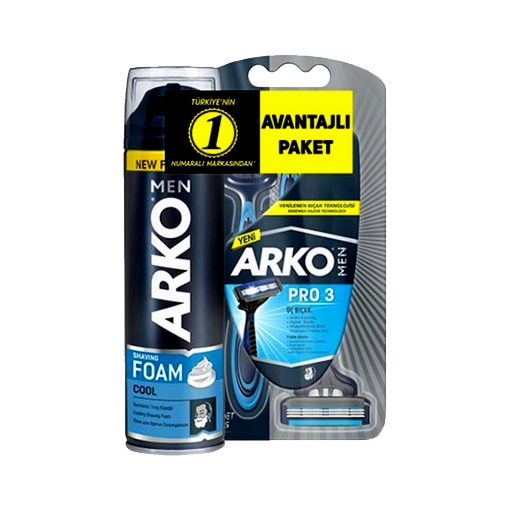 Arko Men 3 B Pro + Köpük 200Ml Cool. ürün görseli