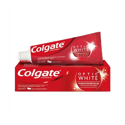 Colgate Diş Macunu Optic White 50 ml. Parıldayan Beyaz. ürün görseli