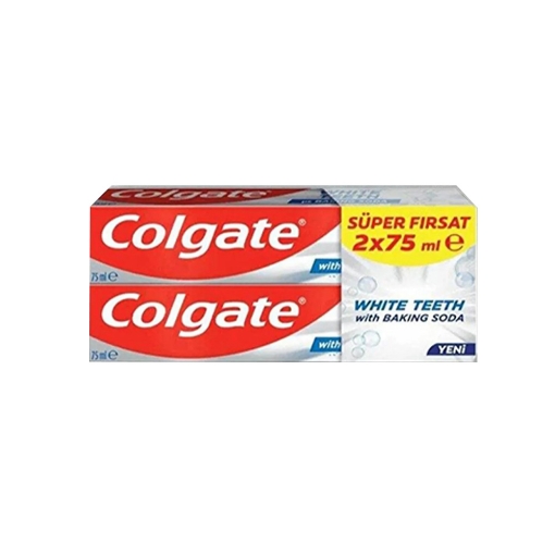 Colgate Diş Macunu Triple Action 2x75ml Extra White. ürün görseli