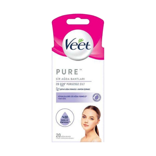 Veet Ağda Bandı 20'li Pure Yüz Bölgesi. ürün görseli