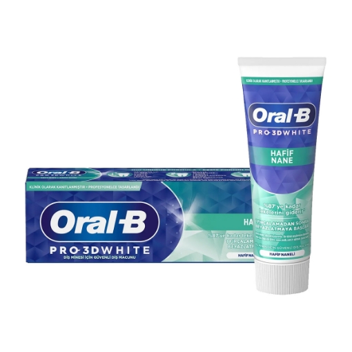 Oral-B Pro-3D White Diş Macunu 75 ml. Hafif Nane. ürün görseli