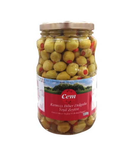 Cem Biber Dolgulu Yeşil Zeytin 1000 Gr.. ürün görseli