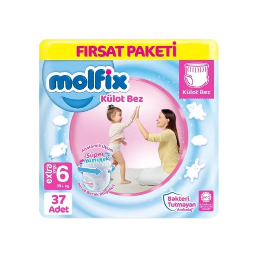 Molfix Külot Bebek Bezi Extra Large 37'li (6). ürün görseli