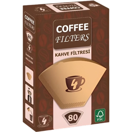 Coffee Filters Kahve Filtre Kagidi No:4 (80li). ürün görseli