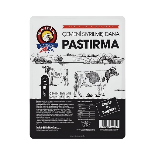Sahin Cemeni Siyrilmis Pastirma 80 Gr. ürün görseli