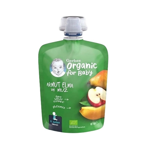 Gerber Org. Elma  Armut Muz 90 Gr. ürün görseli