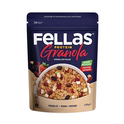 Fellas Granola Vegan Protein Kirmizi Meyve 270 Gr. ürün görseli