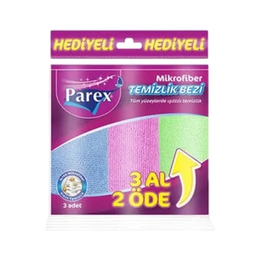 Parex Temizlik Bezi Easy Mikrofiber 3'Lü 25x35. ürün görseli