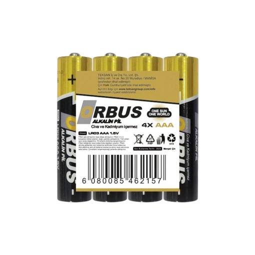 Orbus Premium Alkalin Aaa 4x Ince Pil 1.5v. ürün görseli