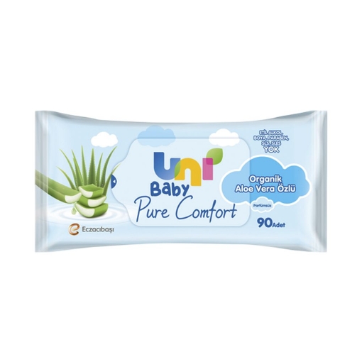 Uni Baby Islak Mendil 90'Li Organik Aloe Vera Ozlu. ürün görseli