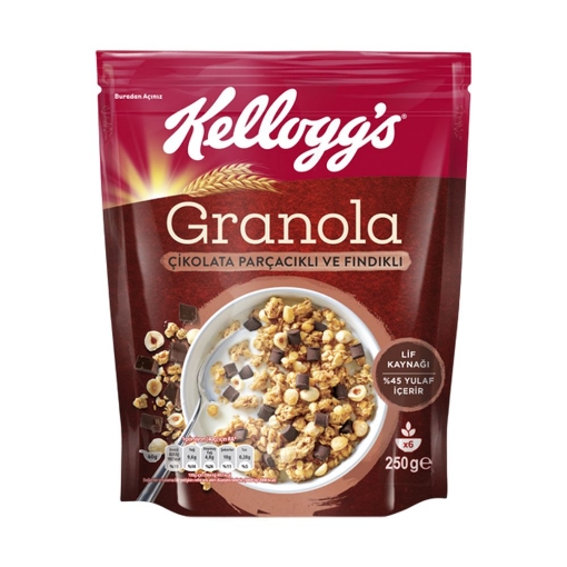 Ulker Kelloggs Gran. Cikolata Findik  250 Gr. ürün görseli