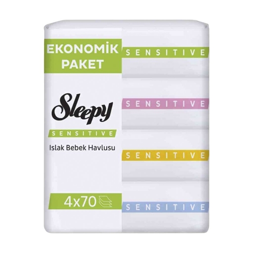 Sleepy Islak Havlu 4x70'Li Sensitive. ürün görseli