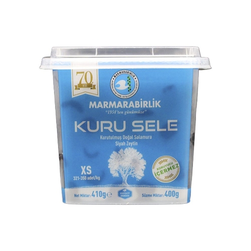 M.Birlik Zeytin Siyah Kuru Sele 400 Gr.Pet 321-350. ürün görseli