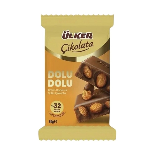 Ulker Cik. Dolu Dolu Tab. %32  Badem 80gr. ürün görseli