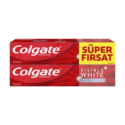 Colgate Dis Mac.Visible White 2x75ml. ürün görseli