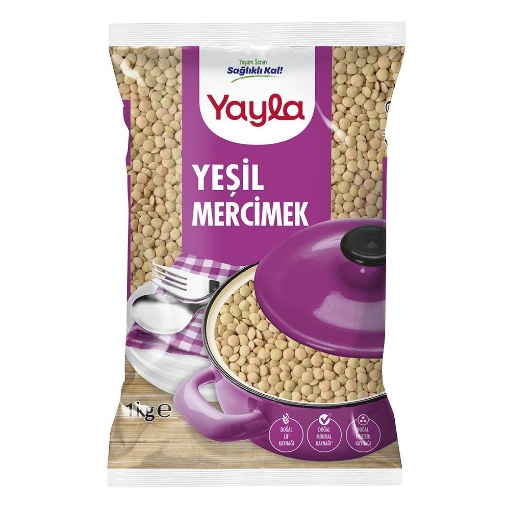 Yayla Yeşil Mercimek 1000 Gr. (Bakliyat). ürün görseli