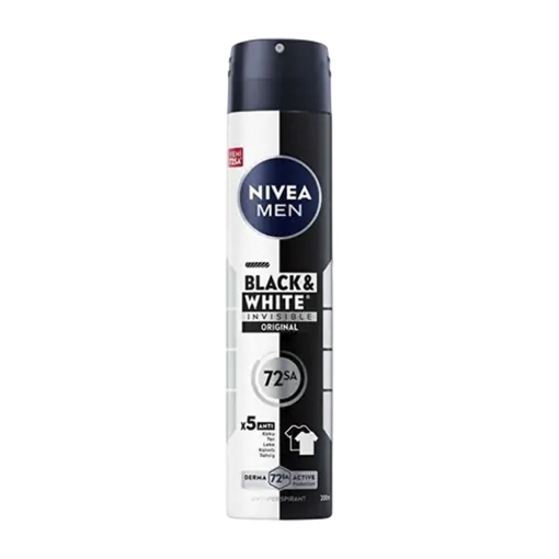 Nivea Deo 200ml Men Invisible B&W Original. ürün görseli