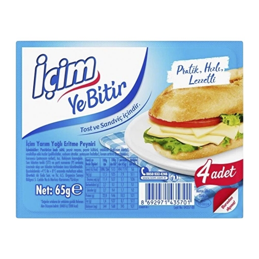 Icim Tost Sandvic Peyniri Dilimli 65gr*4. ürün görseli