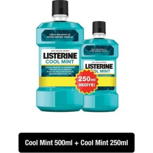 Listerine Cool Mint Ağız Bakım Suyu 500+250ML. ürün görseli