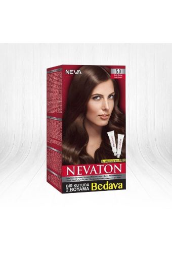 Nevaton Saç Boyası Seti 5.0 Açık Kahve. ürün görseli