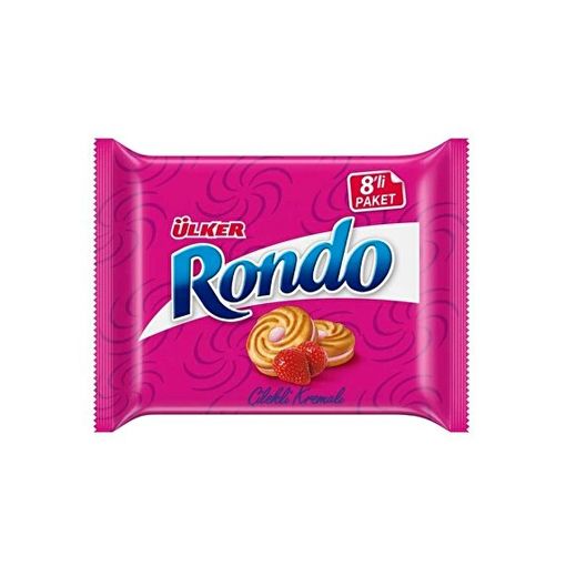 Ülker Rondo Kremalı Bisküvi Çilekli 8 li 488 Gr. ürün görseli