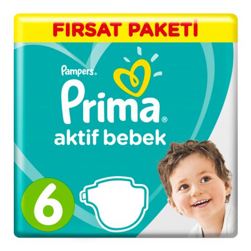 Prima Bebek Bezi Aktif Bebek Ekstra Large Fırsat Paketi 6 Beden 40 lı. ürün görseli